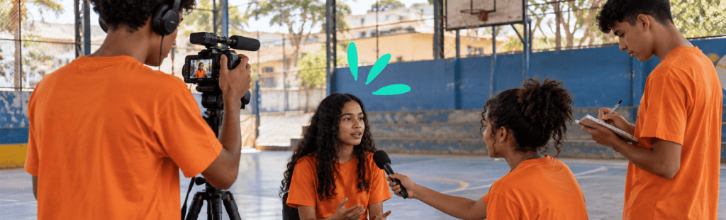 Jovens estudantes